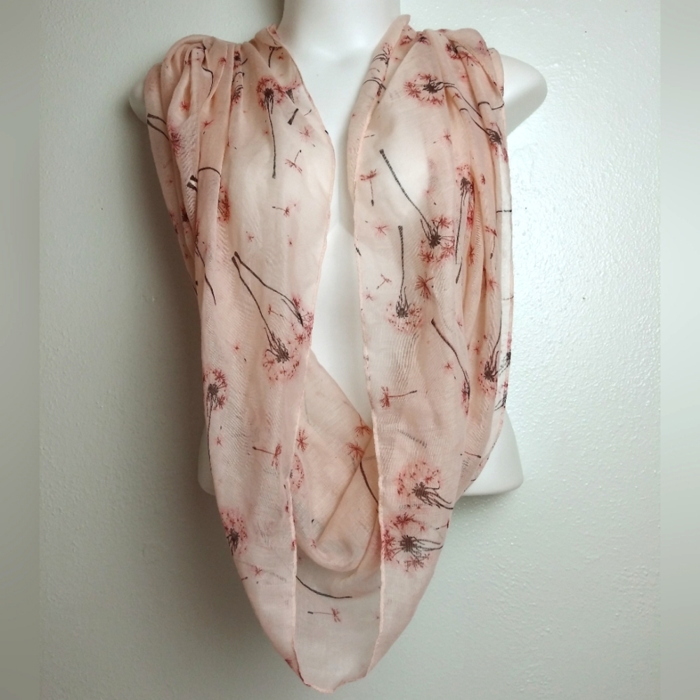 Mudd Infinity Scarf Cover up Lightweights Light Peach 36"×32" Casual